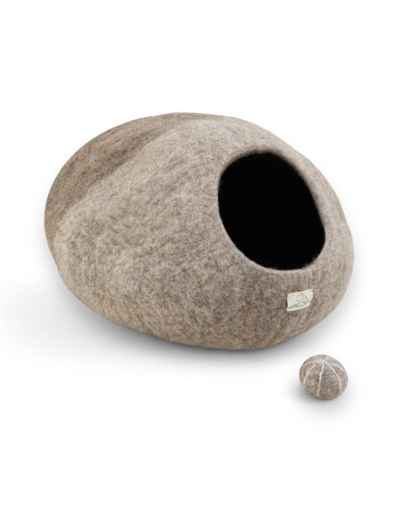 Lacova Cat Cave en feutre naturel biodégradable pour chats