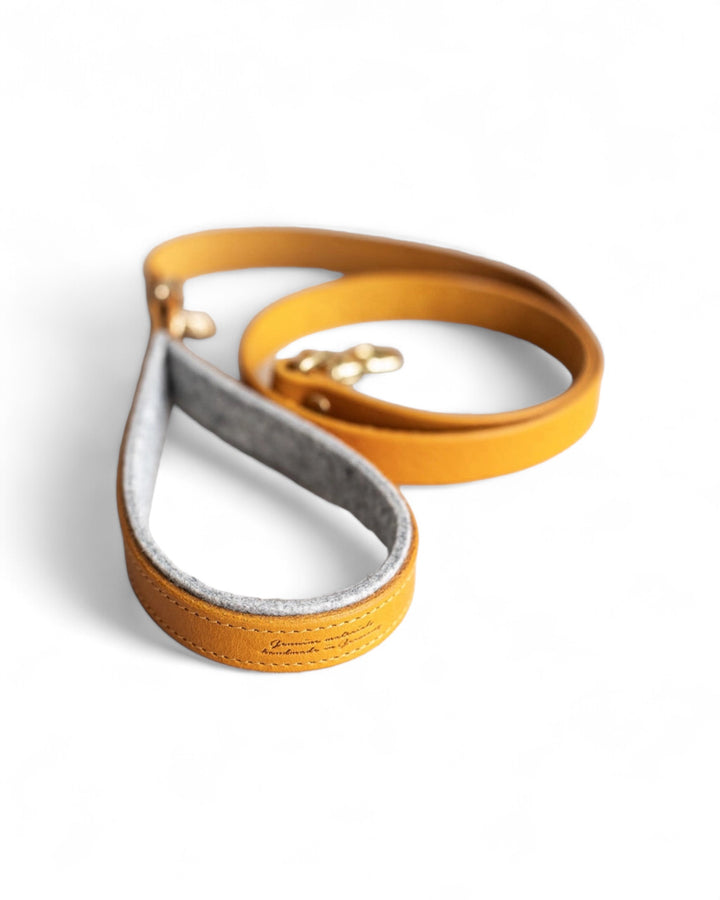 Laisse en cuir HITCH avec poignée en feutre pour promenade urbaine